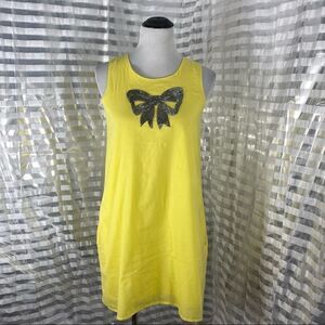 VaVa Sequin Bow Yellow Shift Dress